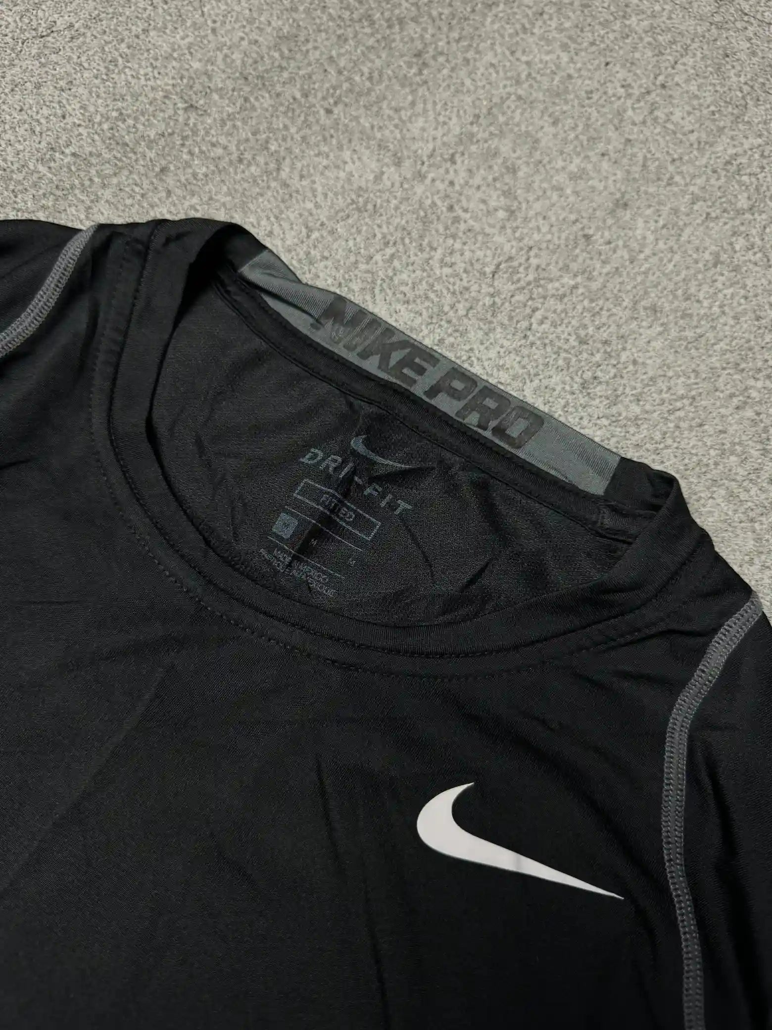 NIKE BLACK FULL SLEEVES FITTED SHIRT