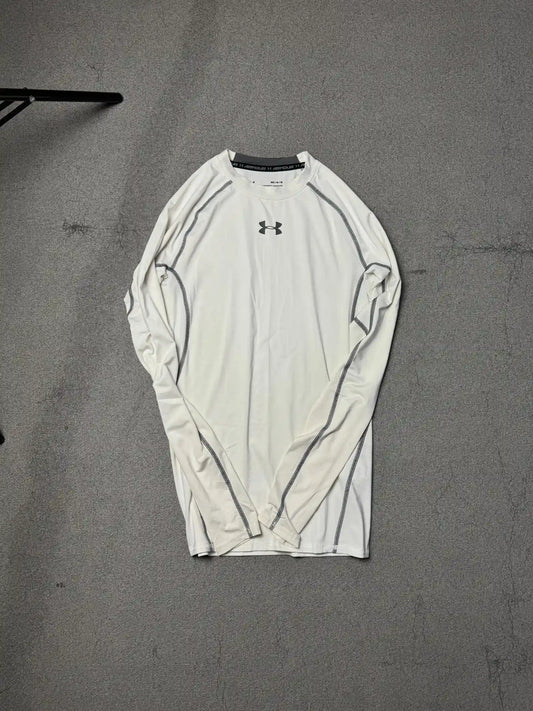 UNDERARMOUR FULL SLEEVES WHITE COMPRESSIONS