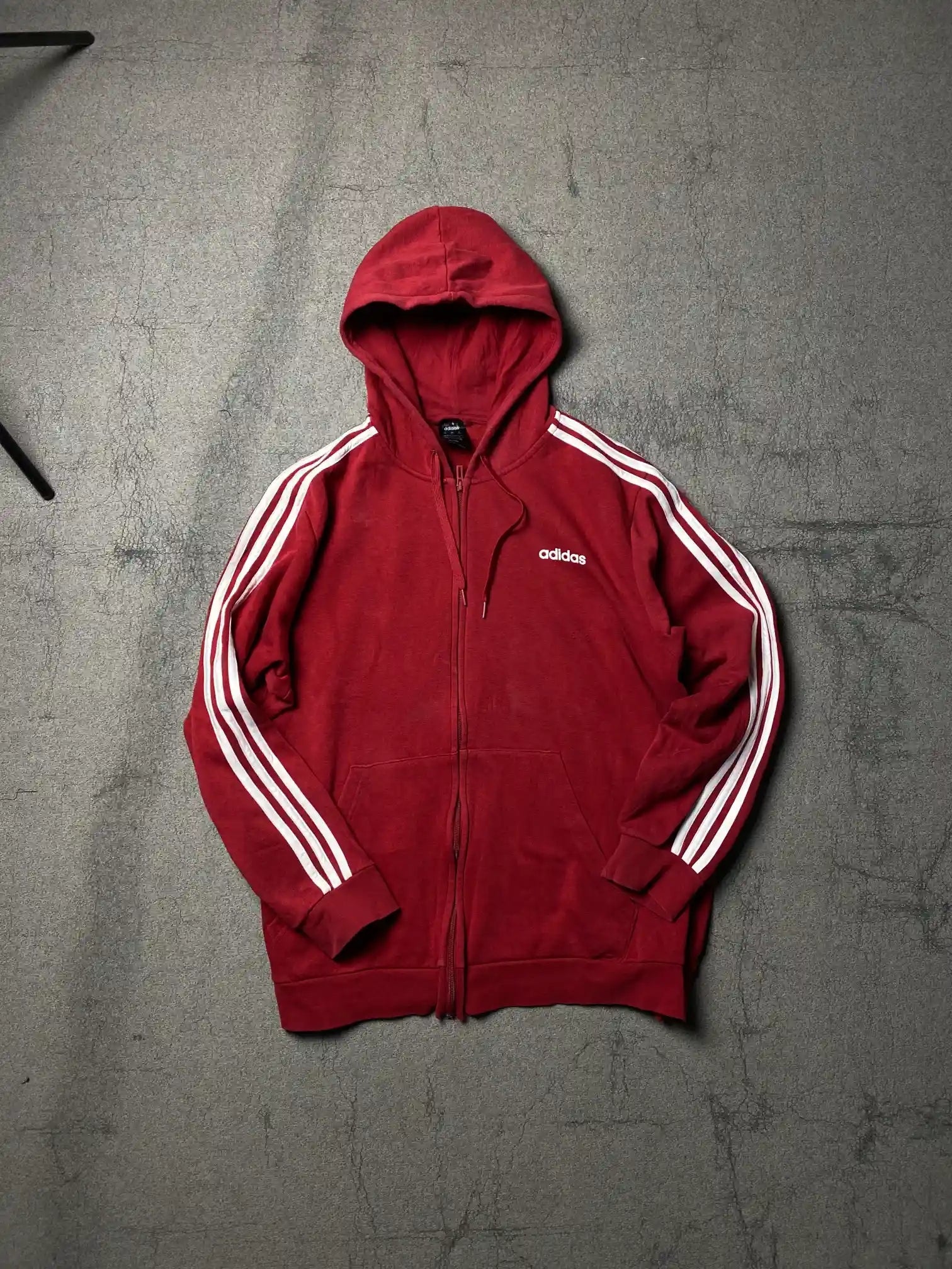 ADIDAS FULL ZIP HOODIE // 2XL