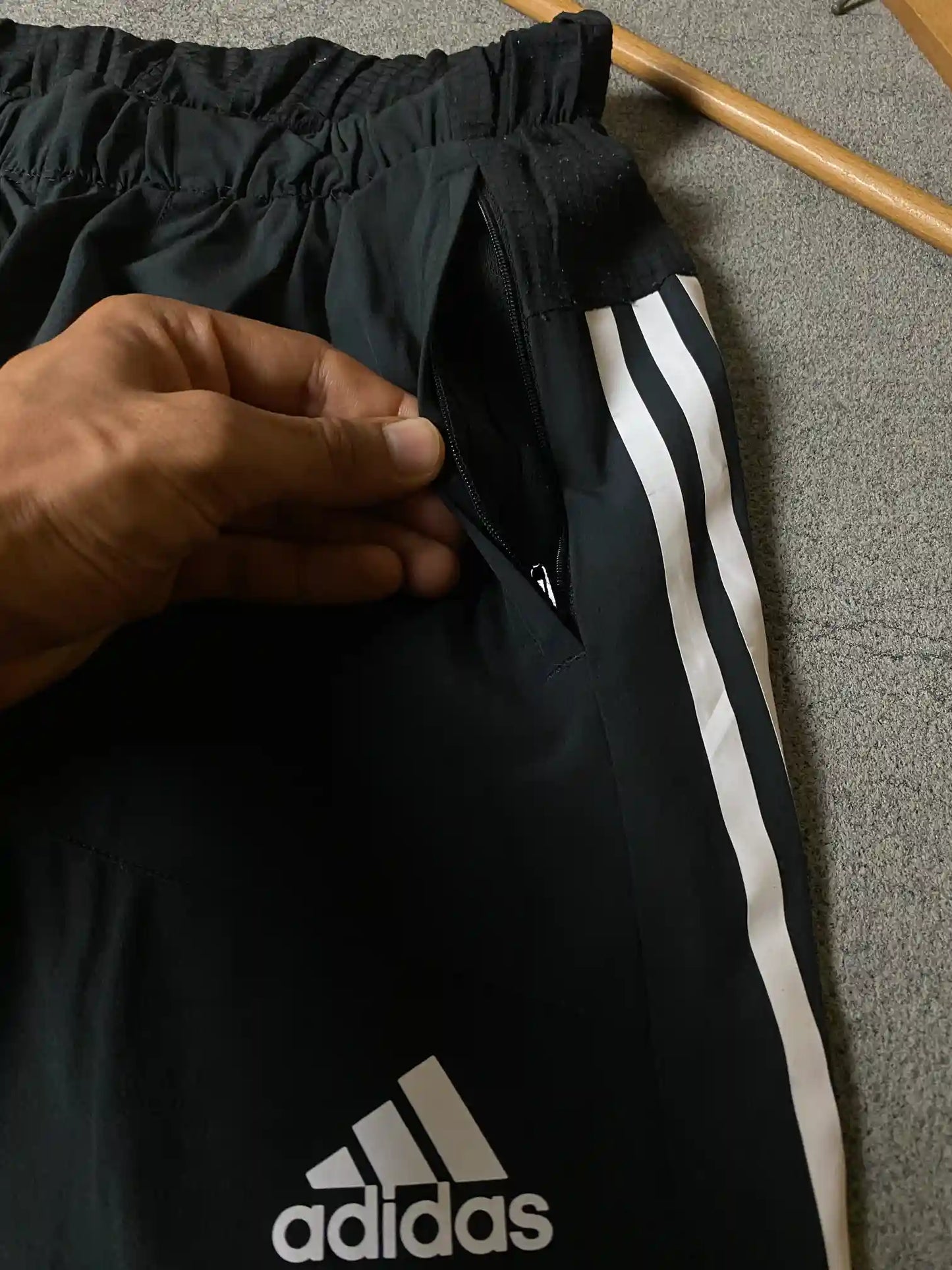 ADIDAS SINGAL PARACHUTE LIGHTWEIGHT ELASTIC TROUSERS