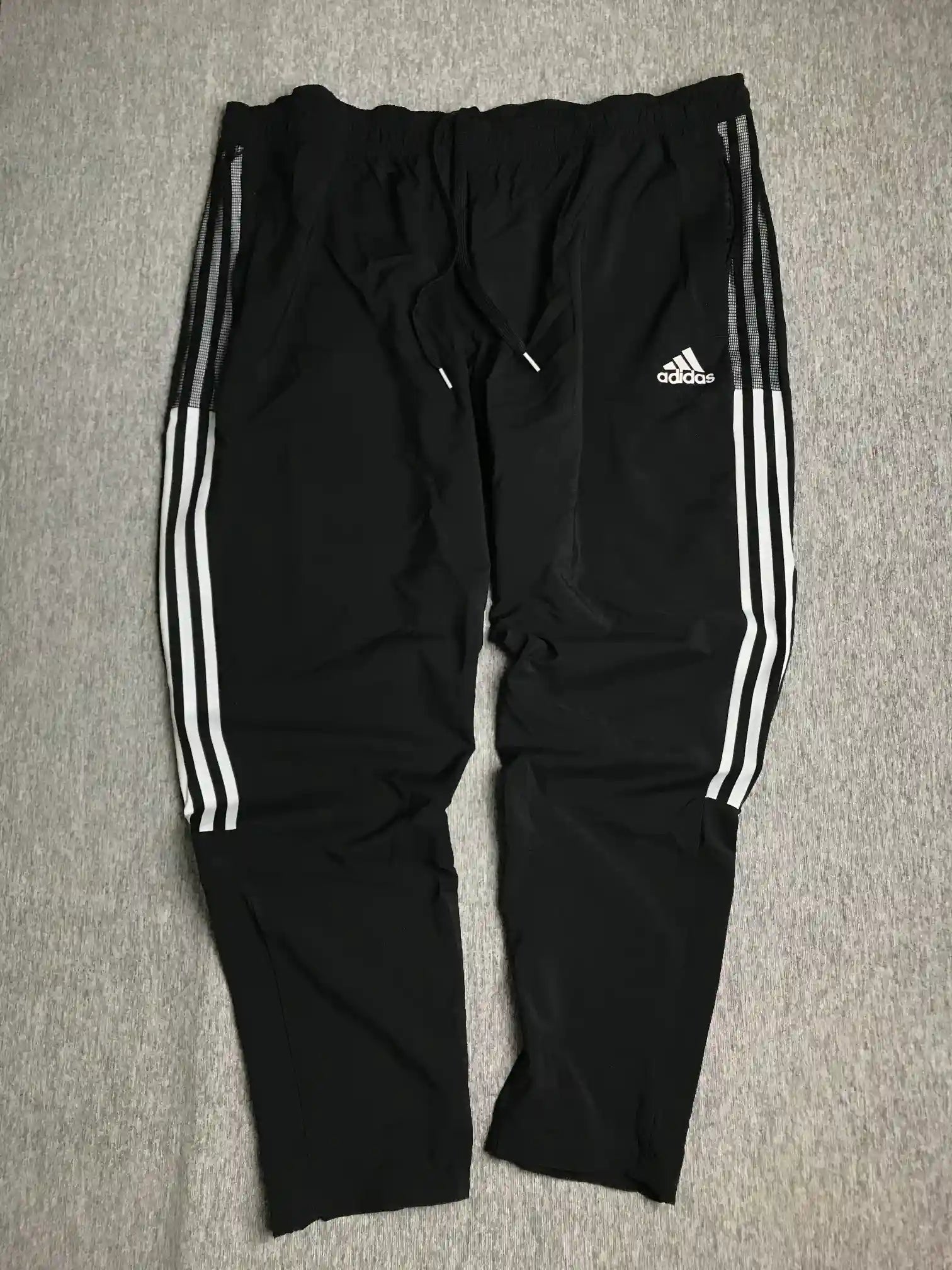 Preloved Adidas Black Striped Gym Trousers