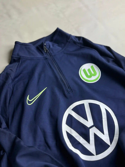 Preloved Nike DRI-FIT VFL Wolfsburg 1/3 Zip Training Drill Top