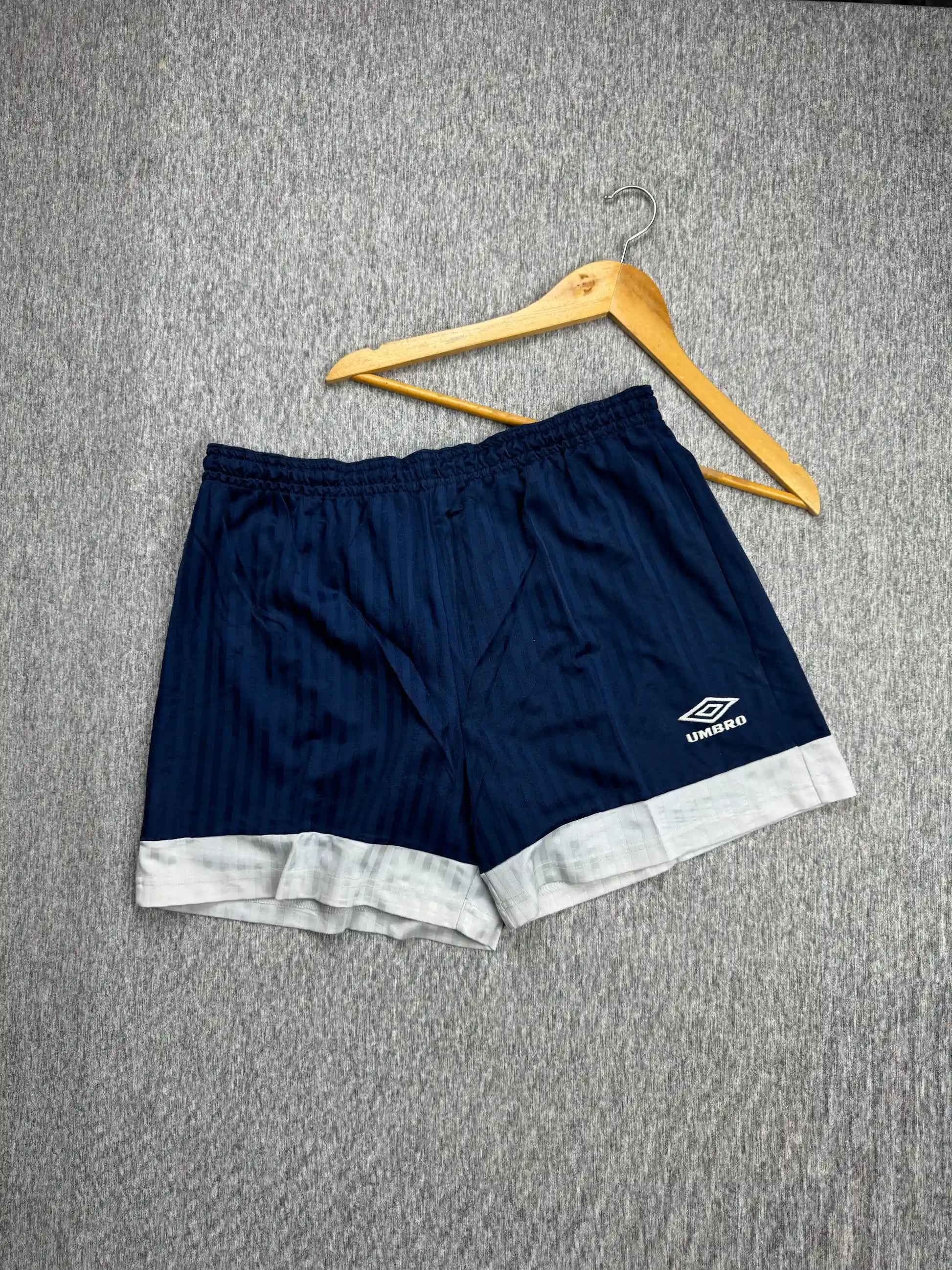 Preloved Umbro Navy Blue and White Sports Shorts