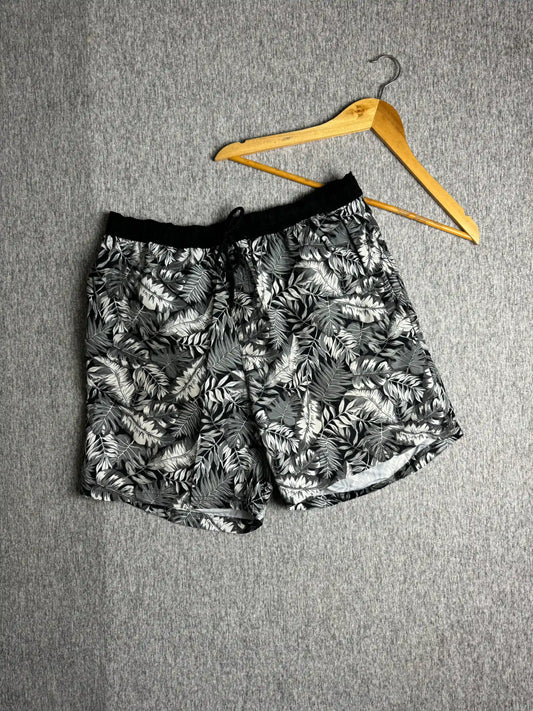 Preloved Identic mens Leaf Print Sports Shorts