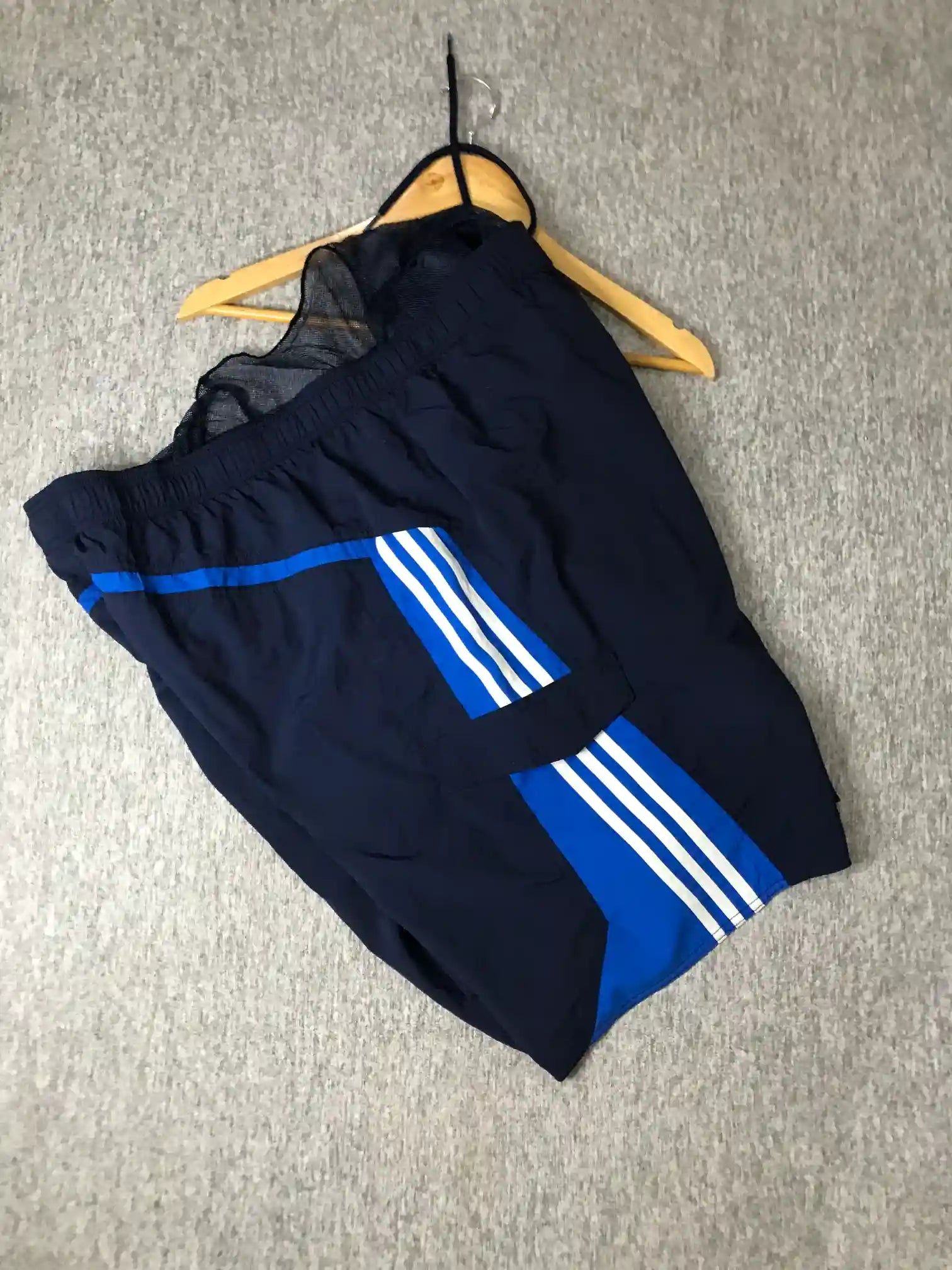 Preloved Adidas Navy Blue & Blue Striped