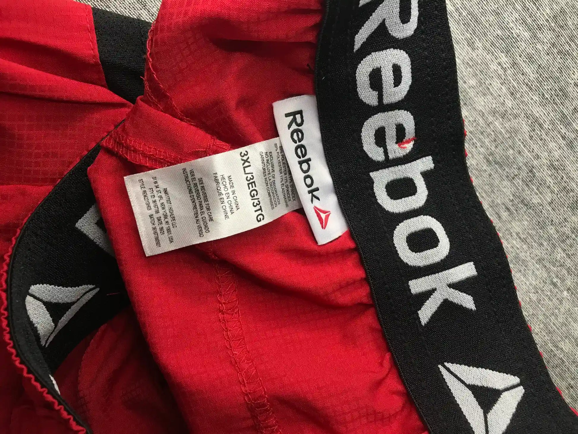 Preloved Reebok Red Sports Shorts with Tags