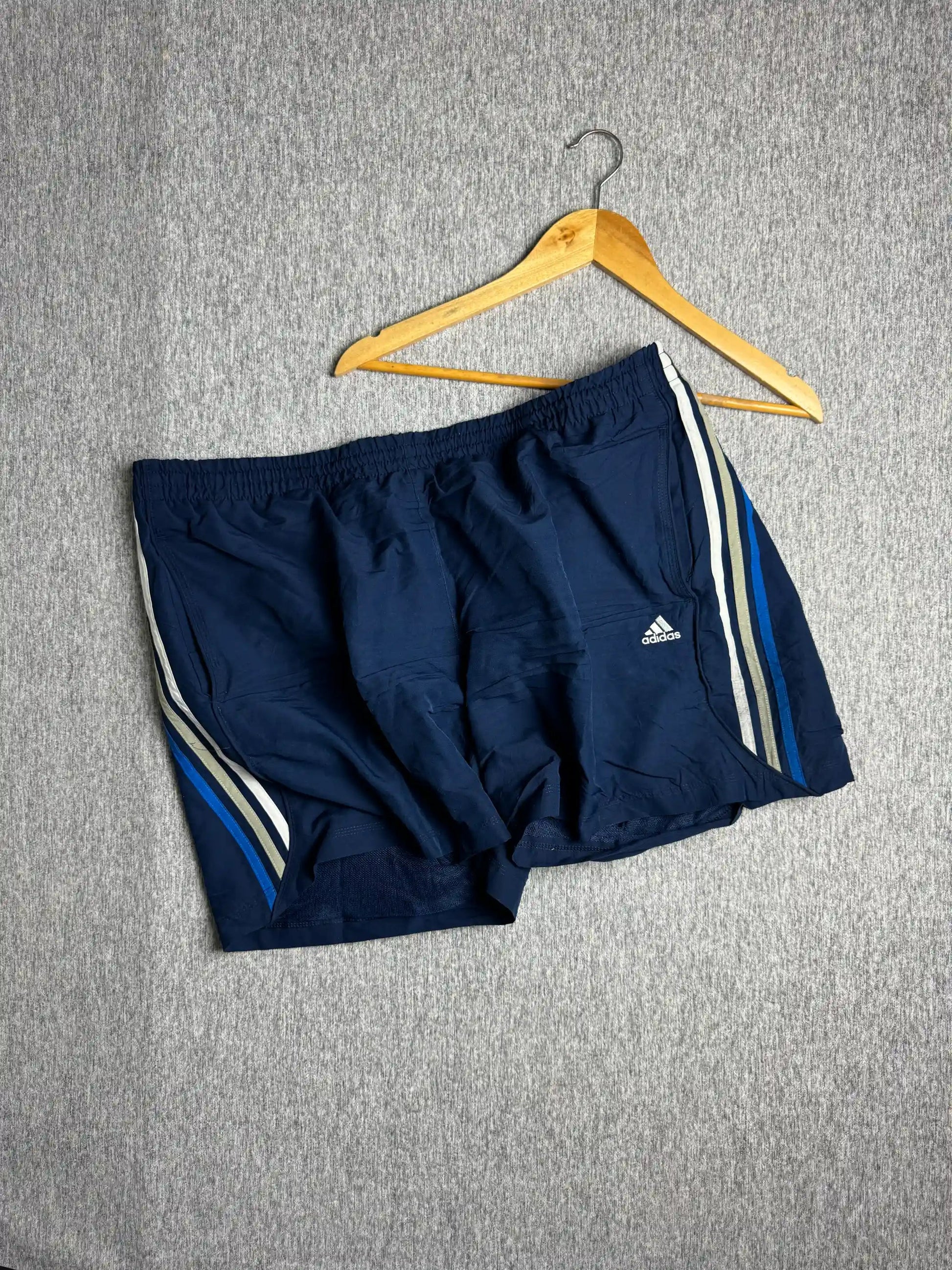 Preloved Adidas Classic Navy Blue Sports Shorts - preloved - shorts - Athletewearz